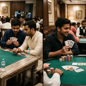 Difference between a Teen Patti sideshow and final showdown