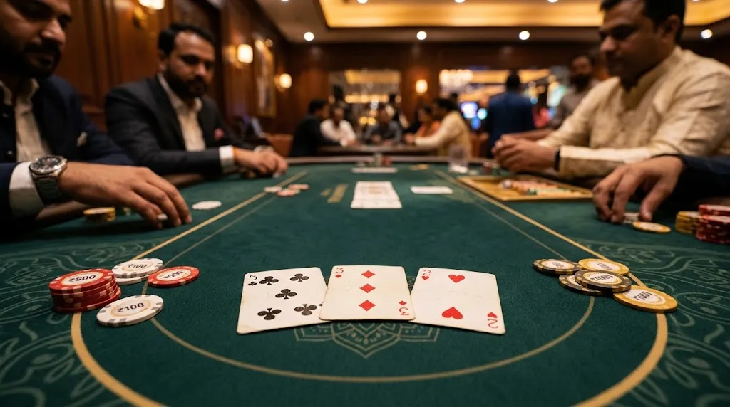 Teen Patti casino Muflis rules with a low-card winning hand