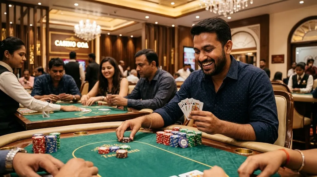 Teen Patti casino tips for beginners at a card table