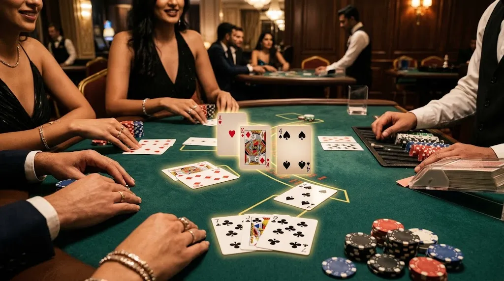 Teen Patti Casino AK47 with Ace King 4 and 7 wild cards