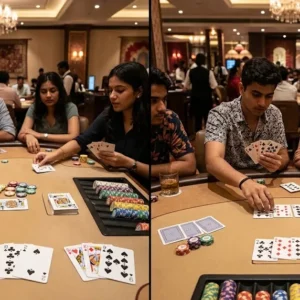 Teen Patti Joker and Best of Four variations with wild cards and four-card hands