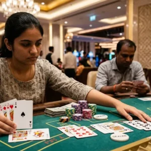 Player adjusting strategy for different Teen Patti casino variations