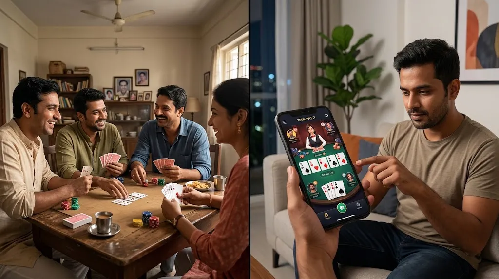 Traditional Teen Patti and online Teen Patti casino comparison